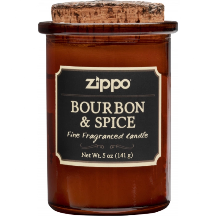 Ароматизированная свеча ZIPPO Bourbon & Spice, воск/хлопок/кора древесины/стекло, 70x100 мм