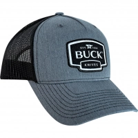 Бейсболка Buck Gray Logo Patch Cap, серо-черная купить в Новороссийске