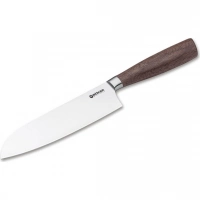 Кухонный нож Boker Core Santoku, сталь X50CrMoV15, рукоять орех купить в Новороссийске