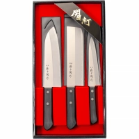 Набор из 3-х кухонных ножей Fuji Cutlery Tojiro, заточка #3000 купить в Новороссийске