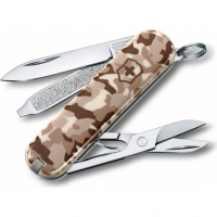 Нож перочинный Victorinox CLASSIC, сталь X55CrMo14, рукоять Cellidor®, песочный камуфляж купить в Новороссийске