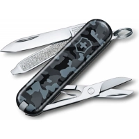 Нож перочинный Victorinox  Classic, сталь X55CrMo14, рукоять Cellidor®, синий камуфляж купить в Новороссийске