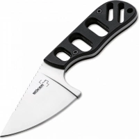 Нож с фиксированным клинком шейный Chad Los Banos Design SFB Neck, Boker Plus 02BO321, сталь 440C Satin, рукоять стеклотекстолит G10 купить в Новороссийске