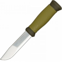 Нож с фиксированным лезвием Morakniv 2000, сталь Sandvik 12C27, рукоять пластик/резина, зеленый купить в Новороссийске