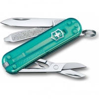 Нож Victorinox Classic SD Colors, Tropical Surf (0.6223.T24G) бирюзовый полупрозрачный, 7 функций 58мм купить в Новороссийске