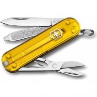 Нож Victorinox Classic SD Colors, Tuscan Sun (0.6223.T81G) жёлтый полупрозрачный, 7 функций 58мм купить в Новороссийске