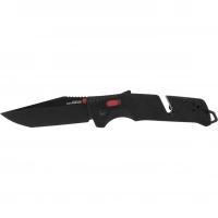 Полуавтоматический складной нож Trident Mk3 Black-Red Tanto, сталь D2, рукоять GRN купить в Новороссийске