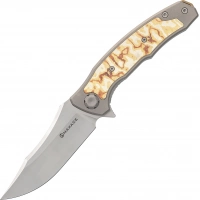 Складной нож Maxace Halictus Mokume, сталь M390, рукоять Mokume/Titanium купить в Новороссийске