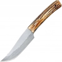 Туристический охотничий нож с фиксированным клинком Maruyoshi Hunting, сталь Shirogami, рукоять олений рог купить в Новороссийске